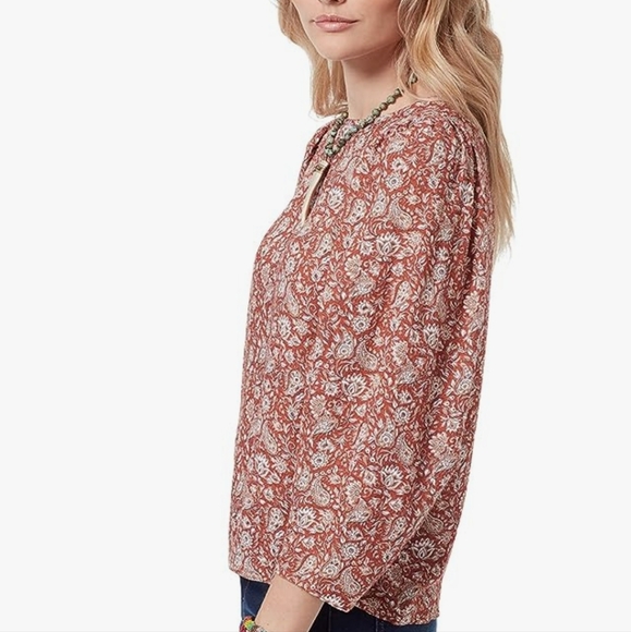 Sam Edelman Women's Clementine Puff Sleeve Top Blouse Large - Picture 2 of 7